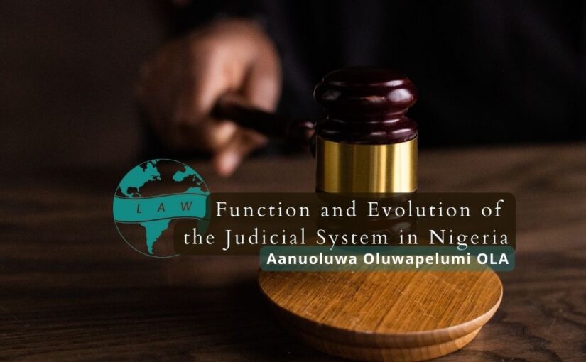 The Function and Evolution of the Judicial System in Nigeria – Aanuoluwa Oluwapelumi OLA