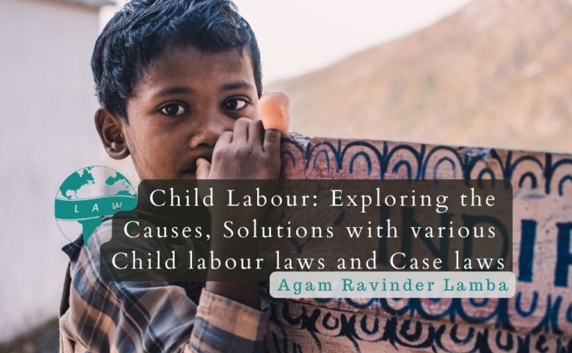 Child Labour: Exploring the Causes and Solutions in India – Agam Ravinder Lamba