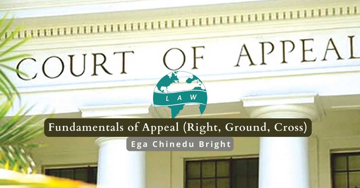 Fundamentals of Appeal (Right, Ground, Cross) – Ega Chinedu Bright